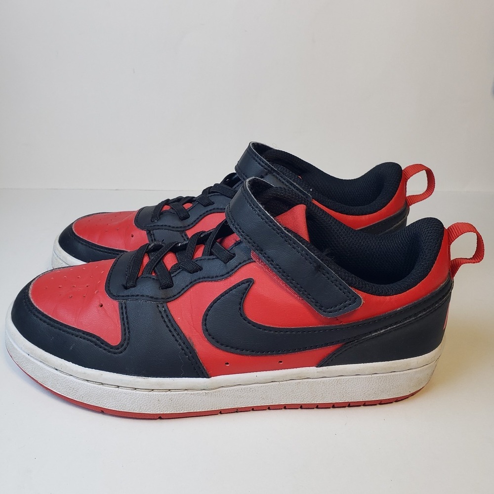 Nike Court Borough Low Red Black DV5457-600 Youth Size 2Y Sneaker Shoes
